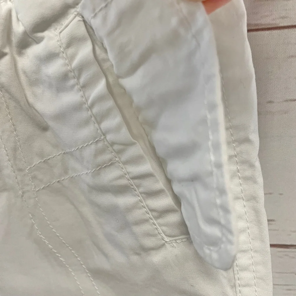 3 pommes pull on pants white cotton pants